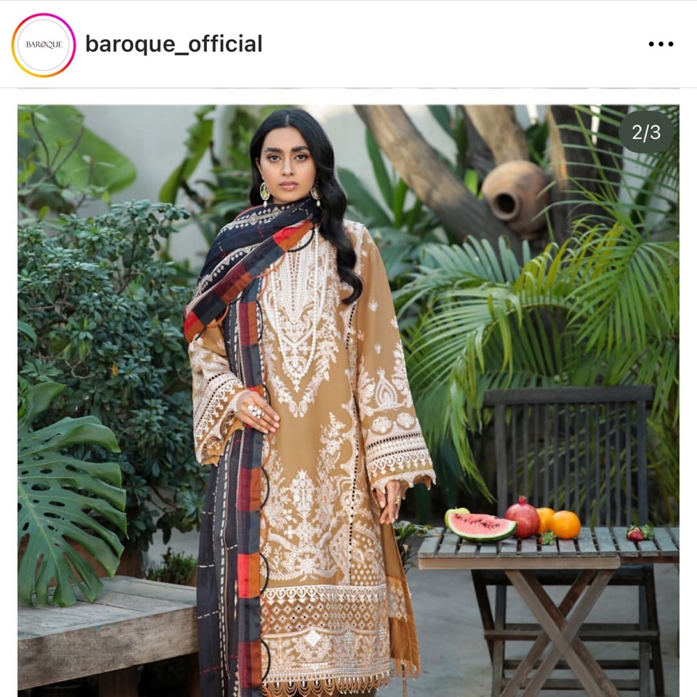 Desi designer formal lawn outfit